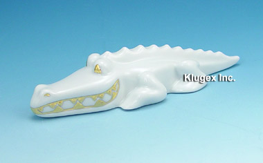 Hollohaza Crocodile Figurine