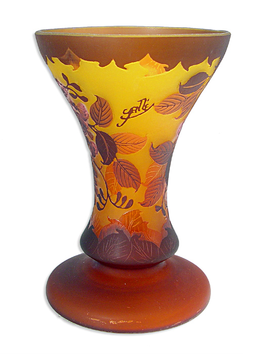 Cameo Glass Reproduction Galle Vase