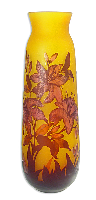Cameo Glass Reproduction Galle Vase