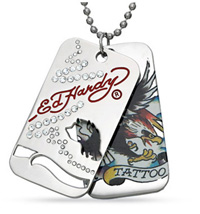 Eredeti Ed Hardy®  - Tattoo - Medál Lánccal