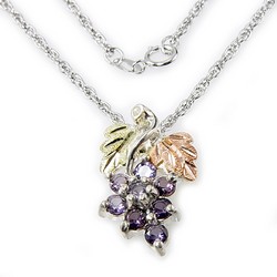 Black Hills Sterling Ezüst és 12K Arany Szőlő Nyaklánc