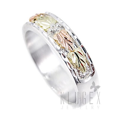 Black Hills Sterling Ezüst & 12K Arany Karika Gyűrű 62
