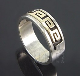 Ezüst és 14K Arany Gyűrű 52