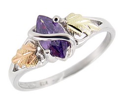 Black Hills Sterling Ezüst & 12K Arany Gyűrű Cirkónia Drágakővel 54