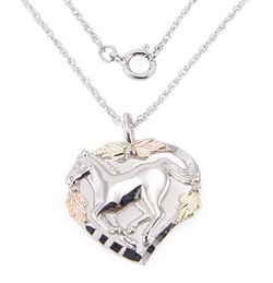 Black Hills Sterling Ezüst & 12K Arany Lovas Medál