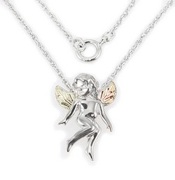 Black Hills Sterling Ezüst & 12K Arany Angyalka Medál