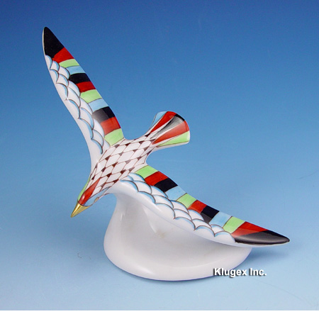 Hollohaza Fishnet Seagull Figurine