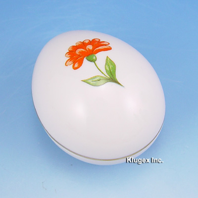 Vintage Hollohaza Egg Shape Covered Dish