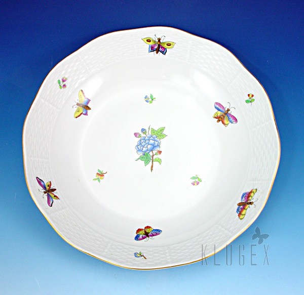 Vintage Herend Victoria Papillons Serving Bowl