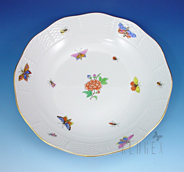 Vintage Herend Victoria Papillons Serving Bowl