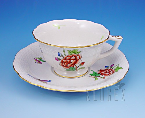 Herend Victoria Papillon Mocha Cup & Saucer