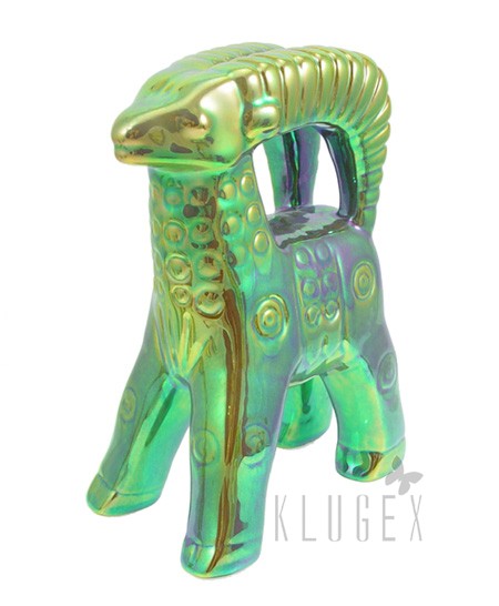 Zsolnay Green Eosin Deco Ram