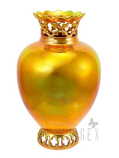 Zsolnay Unique Eosin Openwork Vase