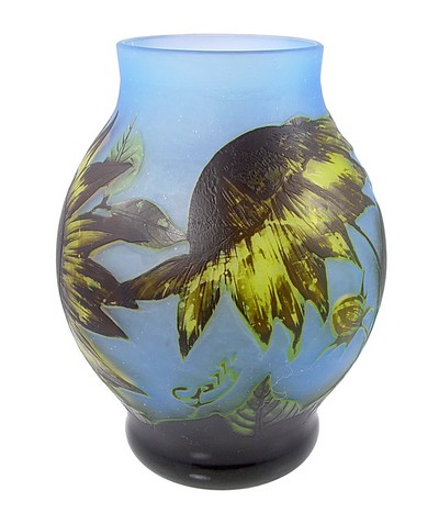Cameo Glass Vase – Signed Galle