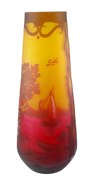 Cameo Glass Vase – Signed Galle