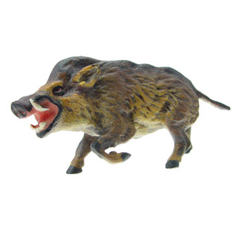 Solid Bronze Wild Boar Figurine