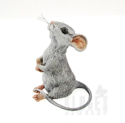 Solid Bronze Mouse Figurine