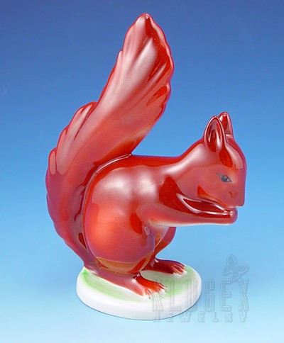 Vintage Hollohaza Squirrel Figurine