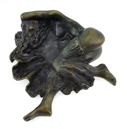 Solid Bronze Figural Dish