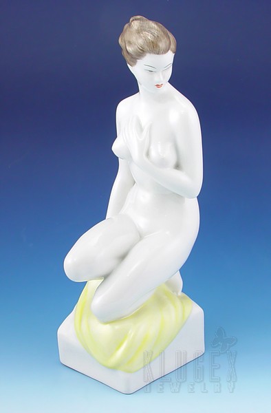 Vintage Hollohaza Woman Figurine