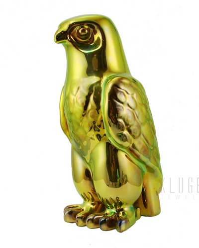 Zsolnay Eosin Falcon Bird Figurine